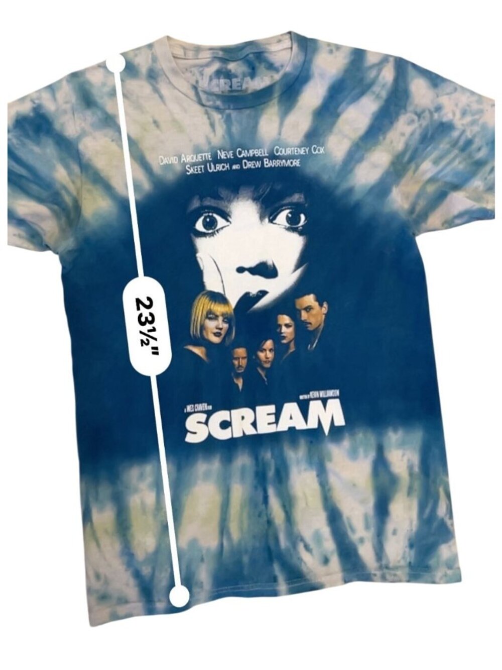 Hot Topic Scream Poster Graphic T-Shirt - Blue & Grey Ghostface Horror official - Picture 4 of 6